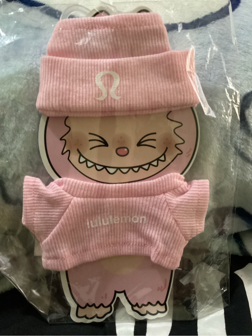 lululemon athletica themed pink Labubu outfit One-Piece Set with Beanie - Picture 2 of 4
